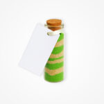 Mărturie Handmade – Sticluță cu Nisip în Două Culori