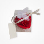 Mărturie Elegantă: Trandafir Roșu în Cutiuță Transparentă