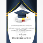 Invitație digitală pentru balul de absolvire „Cortina se ridică” LI-A001