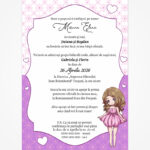 Invitație digitală pentru botez – „Micuța fashionistă” LI-B002