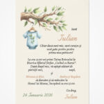 Invitație digitală pentru botez „O nouă creangă în arborele genealogic” LI-B007