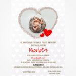 Invitație digitală pentru botez „Inimioara familiei” LI-B009