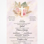 Invitație digitală pentru nuntă și botez „Florile credinței”