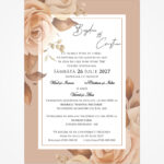 Invitație digitală de nuntă „Rafinament Nude” LI-N001