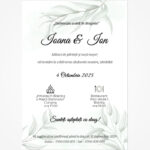 Invitație digitală de nuntă „Frunze de Măslin”