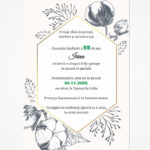 Invitație digitală aniversară „Eleganță în floare” – LI-A007