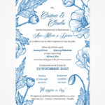 Invitație digitală nuntez „Povești în alb și albastru” LI-BN007