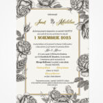 Invitație digitală nuntă „Declarație de prezență” LI-N014